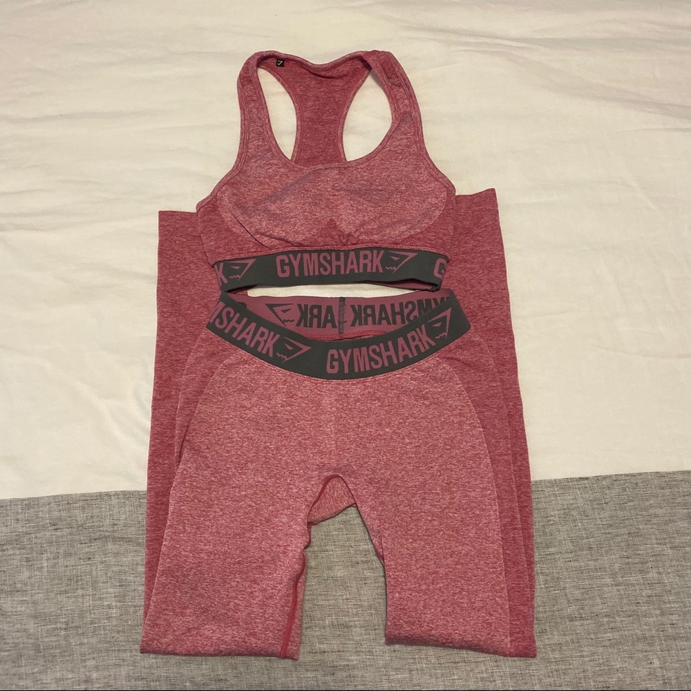 OG flex Gymshark leggings set dusty pink marl